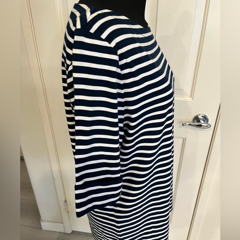 Lauren Ralph Lauren Navy and White Striped Tee - Picture 11 of 14